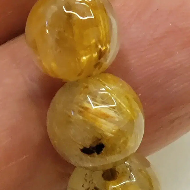 [BUNJANG] Natural Golden Rutilated Quartz Bracelet / 아름다운 천연 금침수정 팔찌