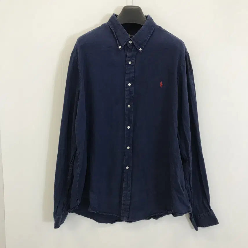 [BUNJANG] Polo Ralph Lauren Linen Shirt Navy XXL / 폴로 랄프로렌 린넨셔츠 네이비 [XXL]