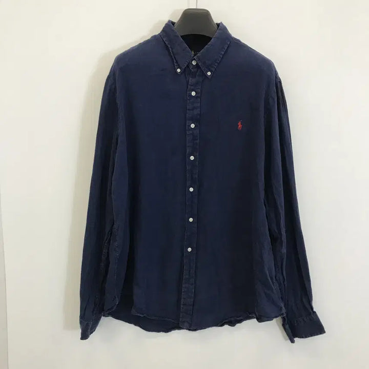 [BUNJANG] Polo Ralph Lauren Linen Shirt Navy XXL / 폴로 랄프로렌 린넨셔츠 네이비 [XXL]