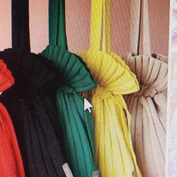 [BUNJANG] Samantha Thavasa Yellow Pleats Knit Tote Bag / Samantha Thavasa 옐로우 플리츠 니트 가방