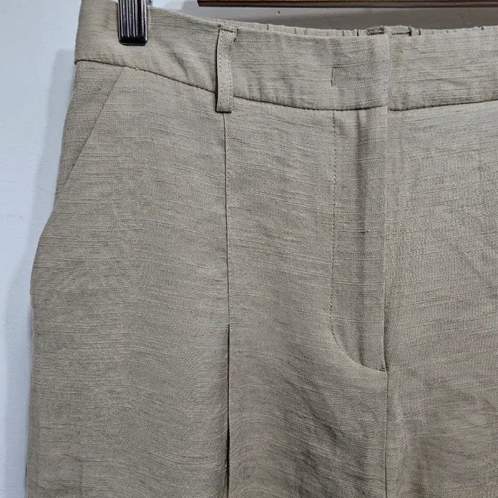 [BUNJANG] LOWEN Rayon Linen Blend Wide Shorts Beige / 로우엔 와이드 반바지, 레이온 아마 혼방