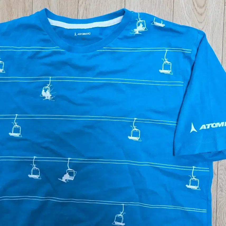 [BUNJANG] Atomic Short Sleeve T-Shirt - Size M (Approx. 90) / 미사용 아토믹 ATOMIC 리프트 반팔티 M사이즈 (90정도)(줄자사진