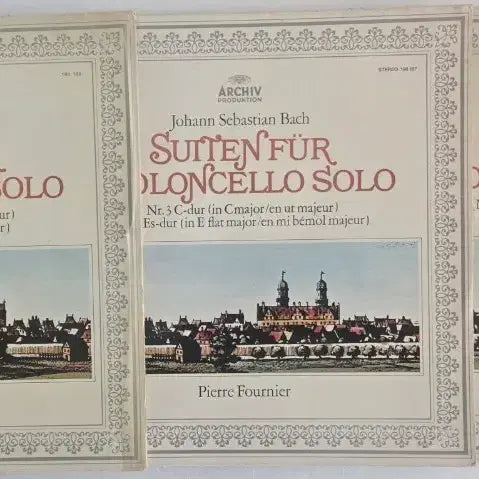 [BUNJANG] Pierre Fournier Bach Cello Suites German Archiv 3LP Box Set / 피에르 푸르니에의 바흐 무반주 첼로 조곡 독잀Archiv 3LP