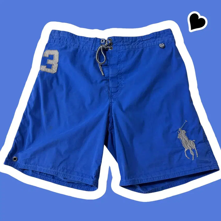 [BUNJANG] Polo Big Pony Blue Swim Shorts / 신형 폴로 빅포니 블루 스윔팬츠