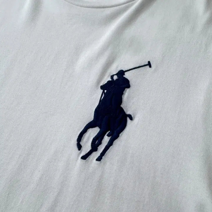 [BUNJANG] Polo White Big Pony Short Sleeve T-Shirt / 신형 QR라벨 폴로 화이트 빅포니 반팔티셔츠