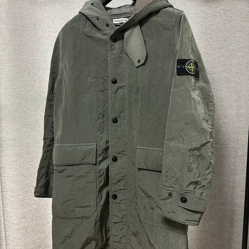[BUNJANG] Stone Island Archive Nylon Hooded Coat / (주말할인)스톤아일랜드 아카이브 나일론 후드 코트 (100)