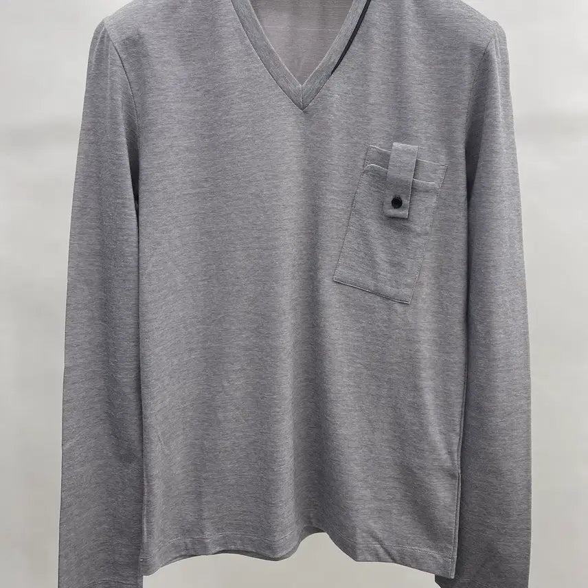 [BUNJANG] Wooyoungmi V-Neck Long Sleeve T-Shirt / 우영미 긴팔티셔츠