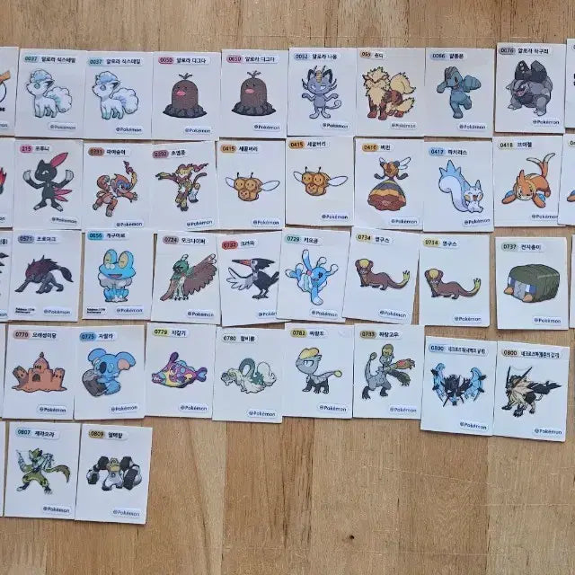[BUNJANG] Pokemon Stickers Bundle Set / 포켓몬 띠부씰 일괄 양도  전설 포켓몬 네크로즈마 30주년피카츄