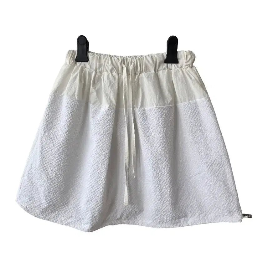 [BUNJANG] Color-Blocked Mini Skirt / S/밴딩 배색 미니스커트/새제품