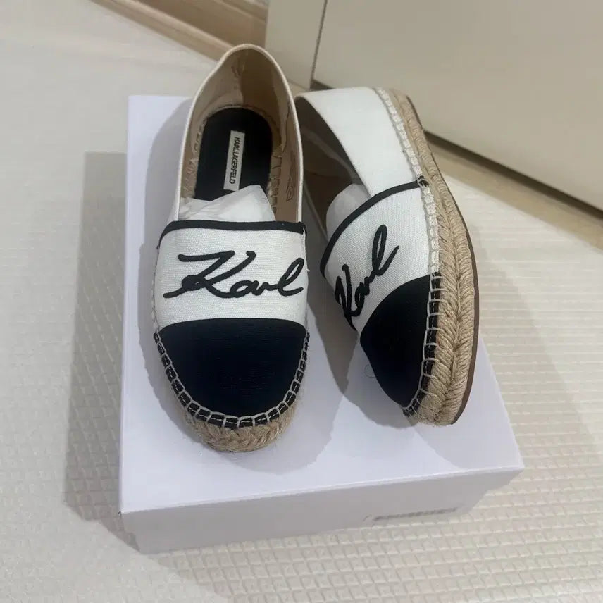 [BUNJANG] Karl Lagerfeld Espadrille Slip-On Shoes / 칼 라거펠트 에스파드류 슬립온 슈즈 240