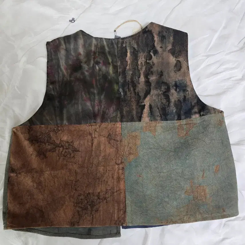 [BUNJANG] Handmade Natural Dye Vest / 천연염색 조끼 / 감성 한 벌 / 고급 수작업
