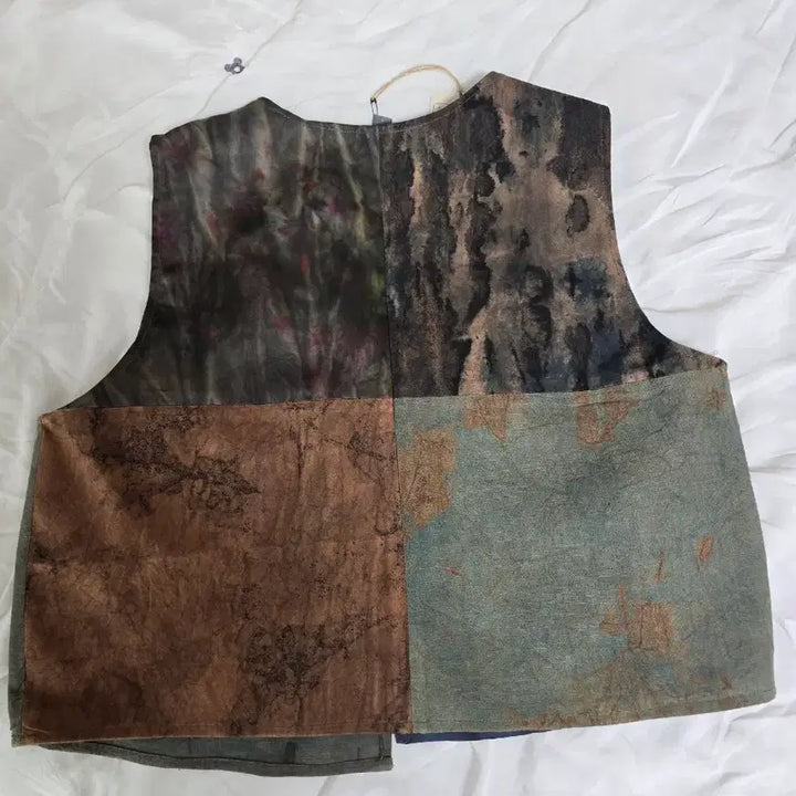 [BUNJANG] Handmade Natural Dye Vest / 천연염색 조끼 / 감성 한 벌 / 고급 수작업