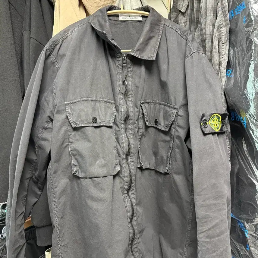 [BUNJANG] Stone Island Overshirt XL Black / 스톤아일랜드 오버셔츠 XL 113wn