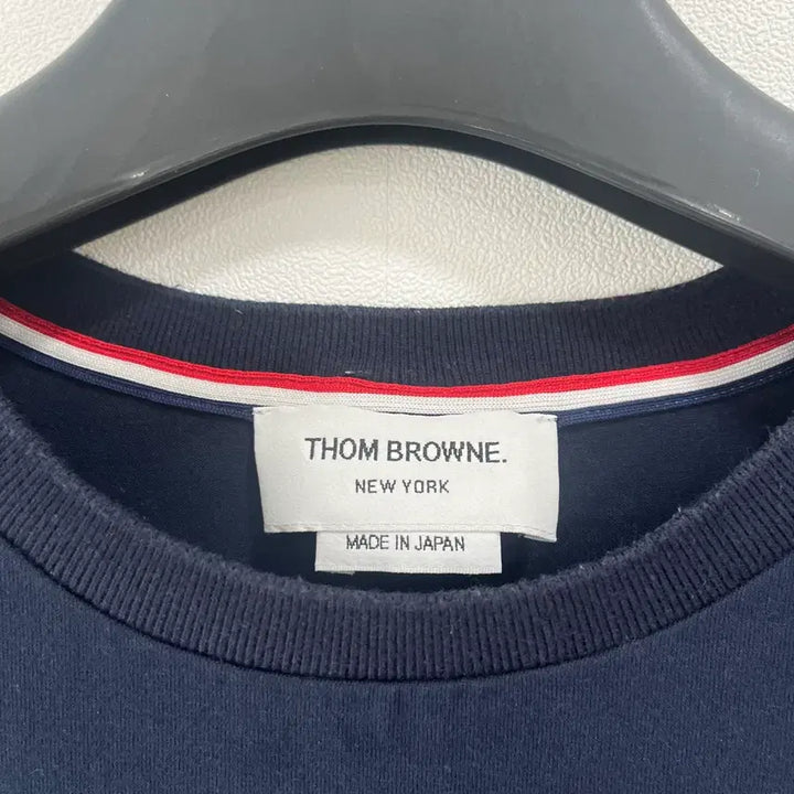 [BUNJANG] Thom Browne Navy Round Neck Short Sleeve T-Shirt Size 2 / [2]톰브라운 라운드넥 반팔 네이비