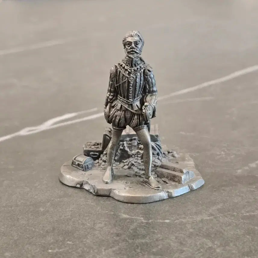 [BUNJANG] 1830 Francis Drake Pewter Figurine / 1830 영국 Royal Geographical 주석 작품