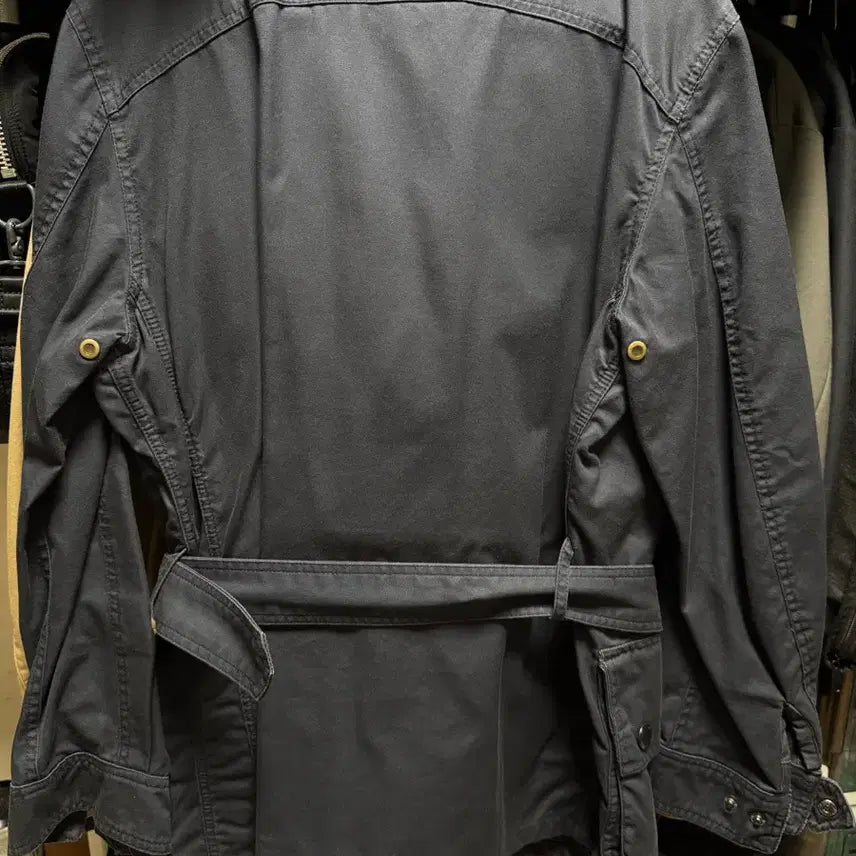 [BUNJANG] Barbour International A7 Waxed Jacket Navy / 바버 별주 인터네셔널 A7 네이비 논왁스