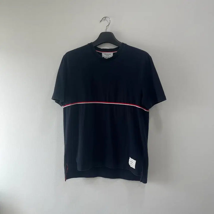 [BUNJANG] Thom Browne RWB Stripe Short Sleeve T-Shirt Navy / [4]톰브라운 RWB 스트라이프 반팔 네이비
