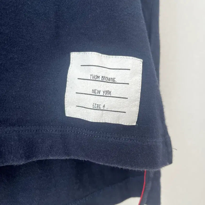 [BUNJANG] Thom Browne RWB Stripe Short Sleeve T-Shirt Navy / [4]톰브라운 RWB 스트라이프 반팔 네이비