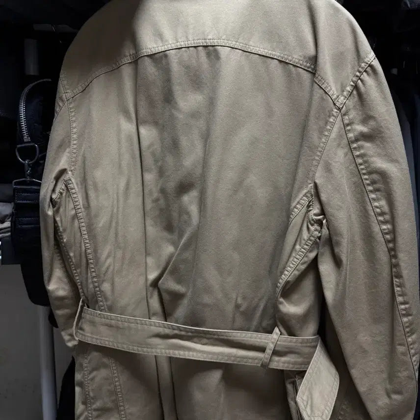 [BUNJANG] Barbour International A7 Waxed Jacket / 바버 별주 인터네셔널 A7 베이지 논왁스