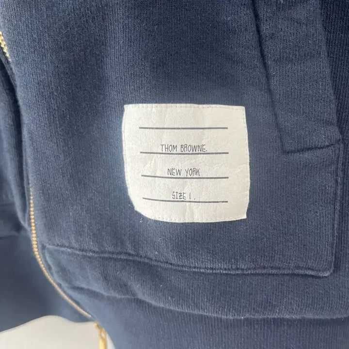 [BUNJANG] Thom Browne Back Tricolor Hoodie Zip-Up Navy / [1]톰브라운 백삼선 후드집업 네이비