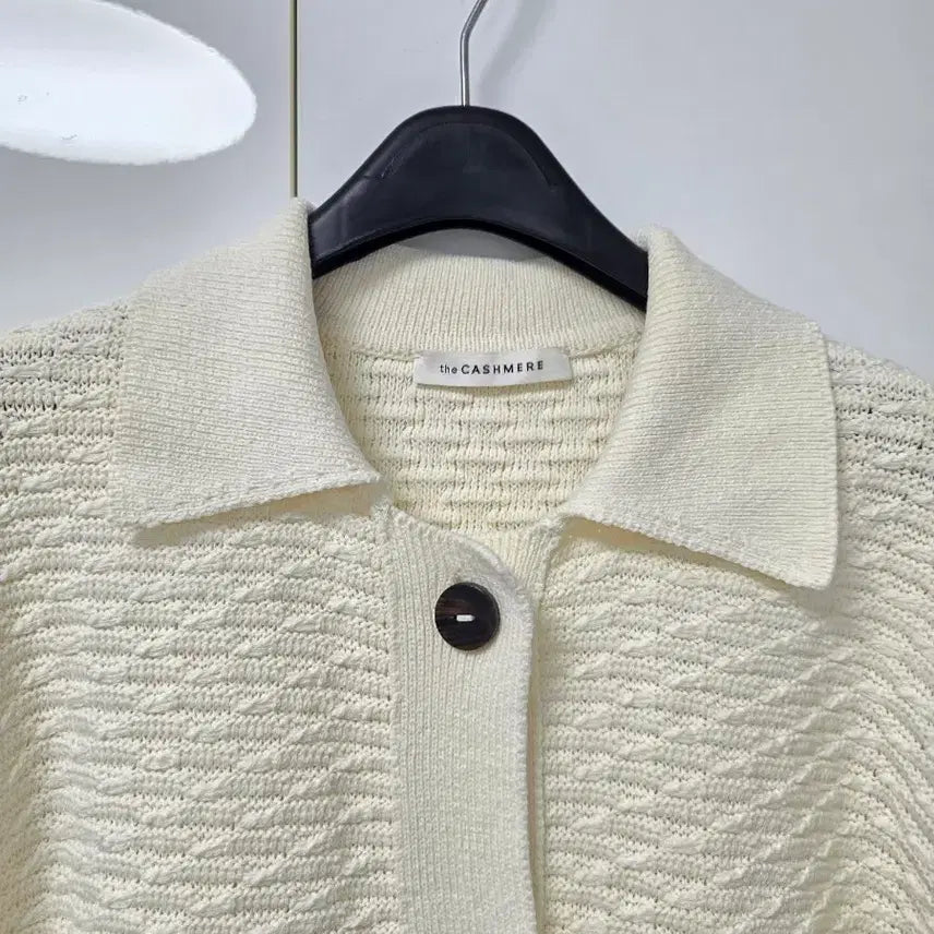 [BUNJANG] The Cashmere Cream Cotton Knit Cardigan Jacket / 더 캐시미어 면가디건 자켓(한섬타임랑방)