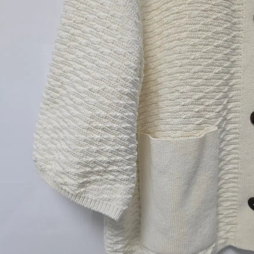 [BUNJANG] The Cashmere Cream Cotton Knit Cardigan Jacket / 더 캐시미어 면가디건 자켓(한섬타임랑방)