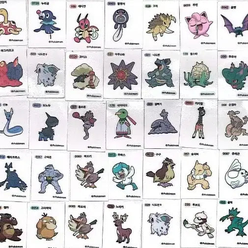 [BUNJANG] Pokemon Stickers Bundle (125 pcs) / 띠부씰 125개 급처