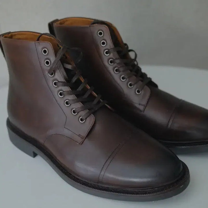 [BUNJANG] Polo Ralph Lauren Asher Cap-Toe Boots Dark Brown / 폴로 랄프로렌 애셔 캡토 부츠 10.5