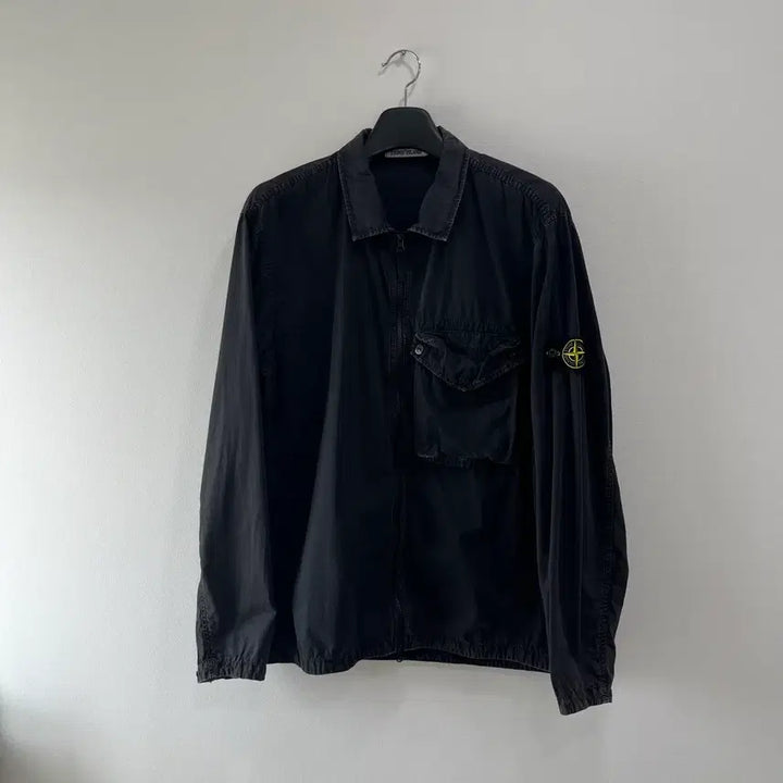 [BUNJANG] Stone Island Garment Dyed Overshirt Black 3XL / [3XL]스톤아일랜드 가먼트다잉 오버셔츠 블랙