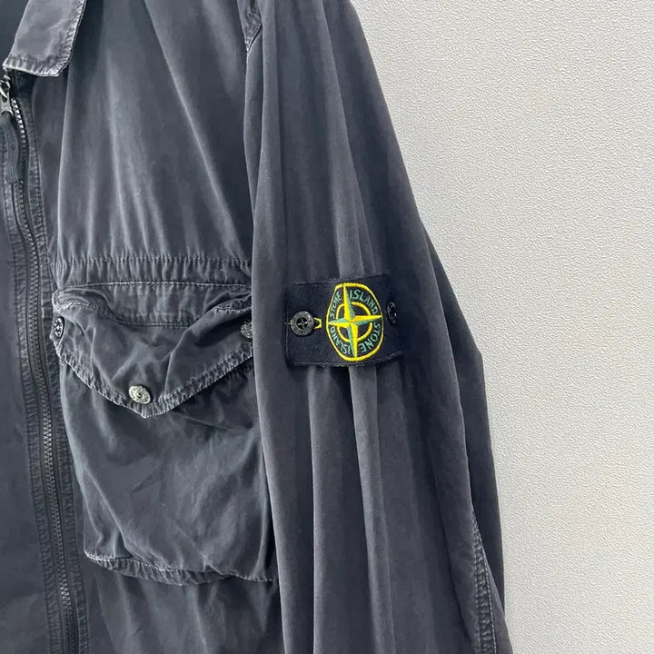 [BUNJANG] Stone Island Garment Dyed Overshirt Black 3XL / [3XL]스톤아일랜드 가먼트다잉 오버셔츠 블랙