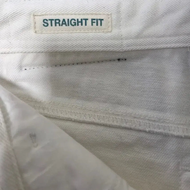 [BUNJANG] Allegri White Straight Fit Trousers / 알레그리 화이트 스트레이트핏 바지