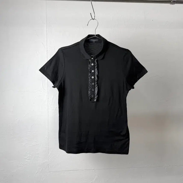 [BUNJANG] Burberry London Frill Collar T-Shirt / 버버리 런던 프릴 카라 티셔츠
