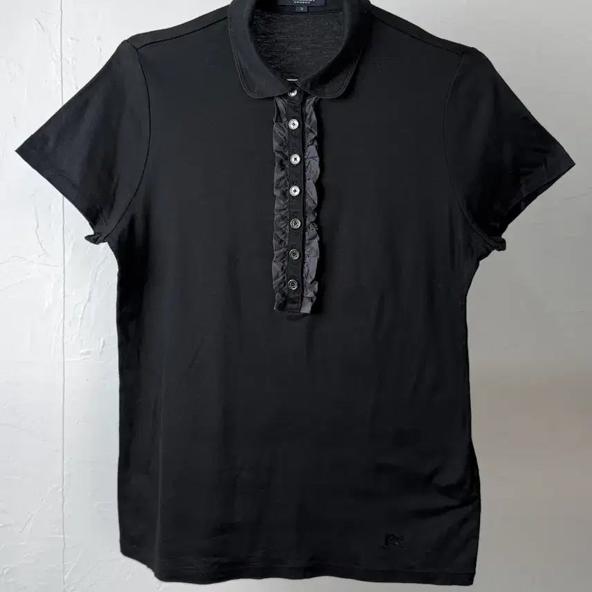 [BUNJANG] Burberry London Frill Collar T-Shirt / 버버리 런던 프릴 카라 티셔츠