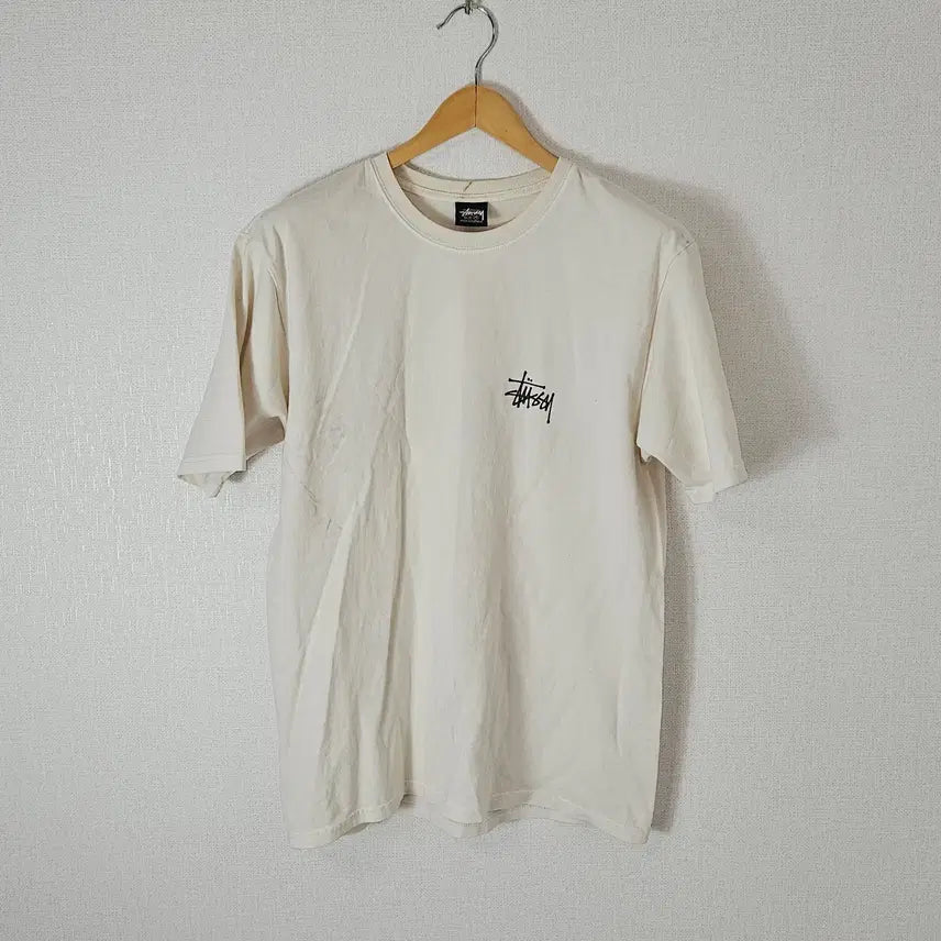 [BUNJANG] Stussy Basic Pigment Short Sleeve T-Shirt White M / 스투시 베이직 피그먼트 반팔티셔츠 화이트 정품 M