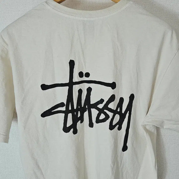 [BUNJANG] Stussy Basic Pigment Short Sleeve T-Shirt White M / 스투시 베이직 피그먼트 반팔티셔츠 화이트 정품 M