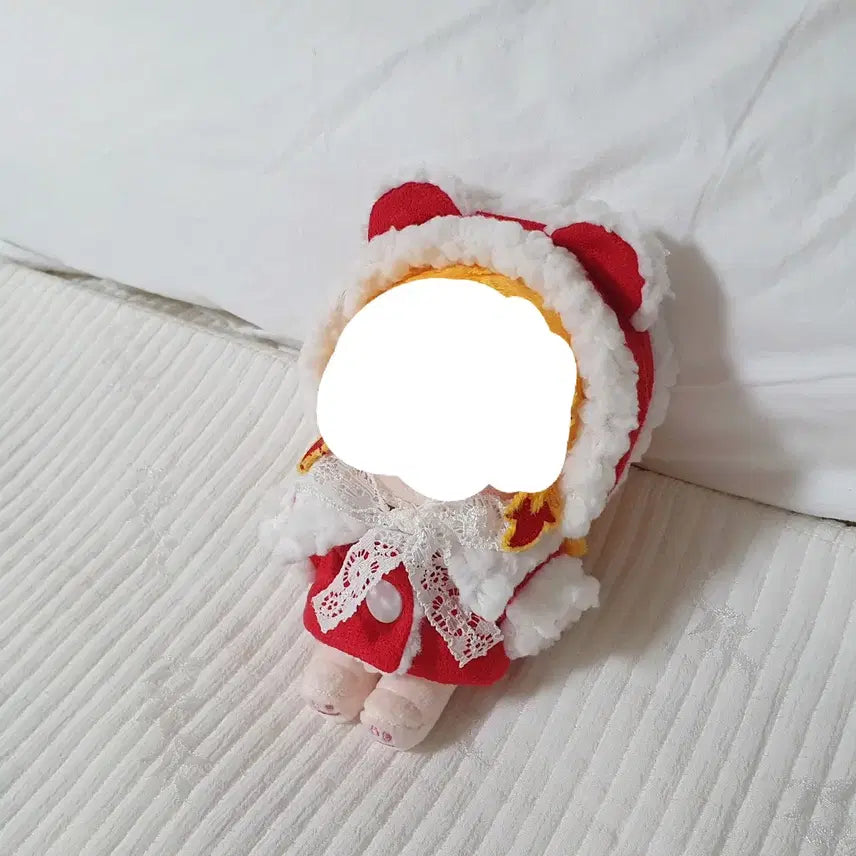 [BUNJANG] 10cm Doll Clothes Red Bear Outfit / 10cm 10깅이 인형옷 팝니다