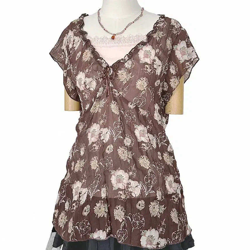 [BUNJANG] Vintage Japanese Lace Camisole Slip Top - Pink / 일본빈티지 사각레이스 이너나시끈나시슬립티 핑크 모리걸하구미룩갸루y2k히피