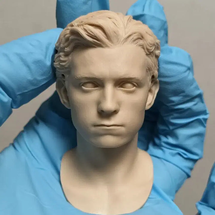 [BUNJANG] Hot Toys Compatible Nut-piz Tom Holland Unpainted Recast Head / 핫토이 호환 넛피즈 톰 홀랜드 미도색 리캐 헤드