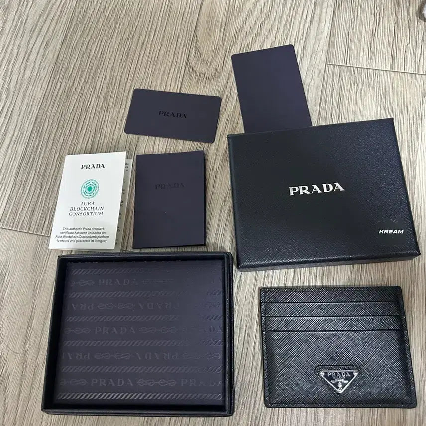 [BUNJANG] Prada Saffiano Card Holder Black / 프라다 사피아노 카드지갑