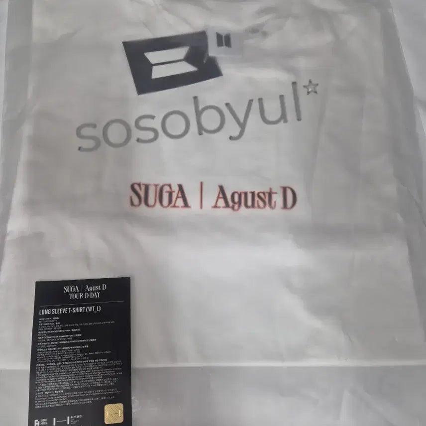 [BUNJANG] BTS Agust D Tour D-Day Long Sleeve T-Shirt (Sealed) / (미개봉)BTS AGUST D TOUR D-DAY 긴팔티