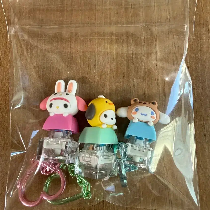 [BUNJANG] Sanrio Keycap Keychain Set / 산리오 키캡 키링 세트