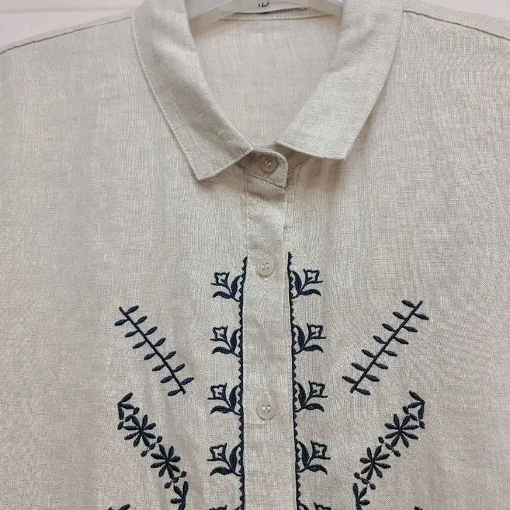 [BUNJANG] High-Quality Embroidered Linen Shirt / 고급 자수 린넨 셔츠