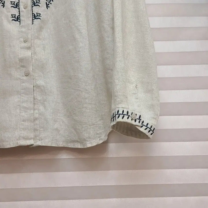 [BUNJANG] High-Quality Embroidered Linen Shirt / 고급 자수 린넨 셔츠