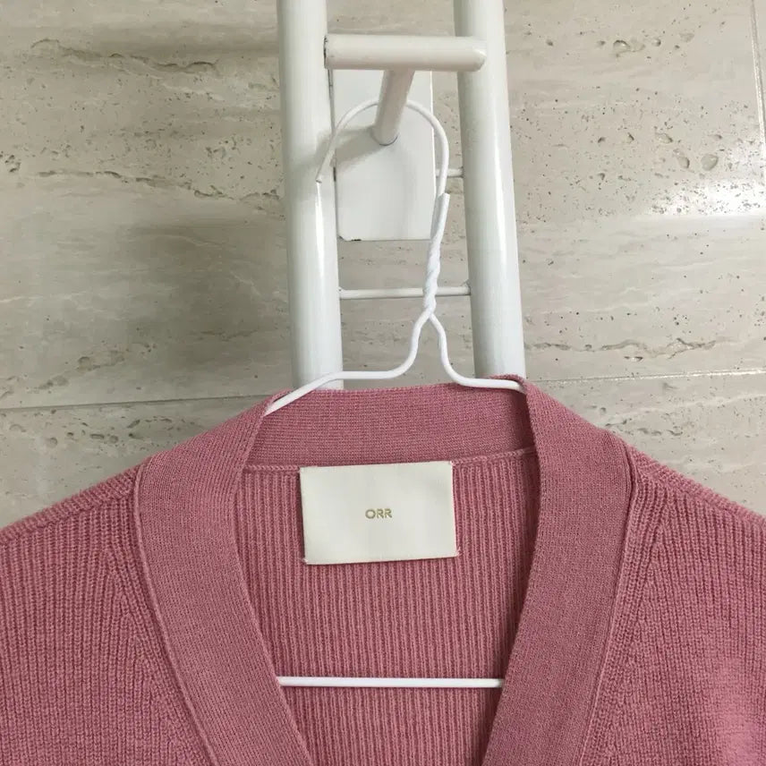 [BUNJANG] ORR Merino Wool Long Cardigan Pink Size S / ORR 오르 메리노울 롱 가디건 S