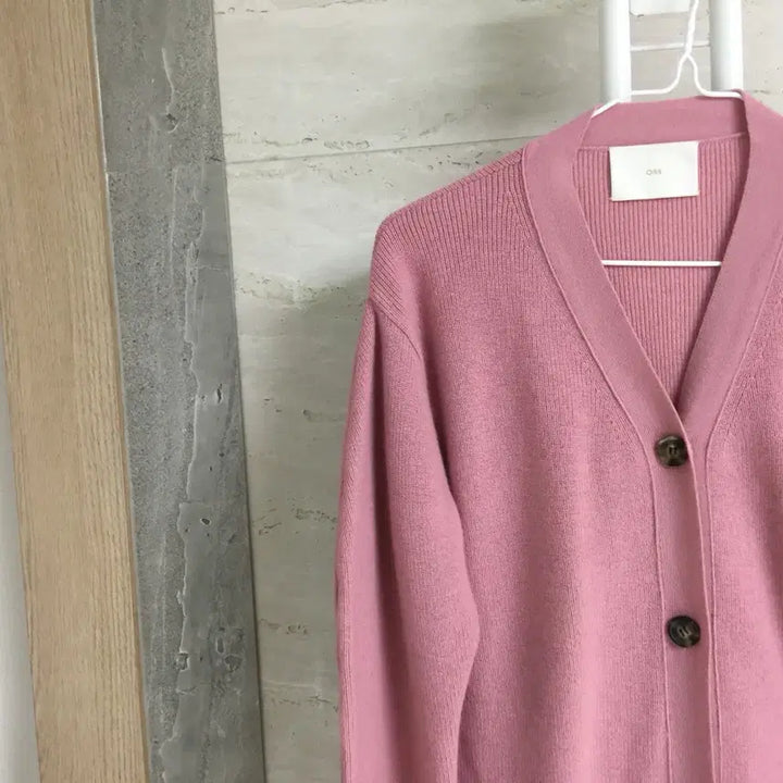 [BUNJANG] ORR Merino Wool Long Cardigan Pink Size S / ORR 오르 메리노울 롱 가디건 S