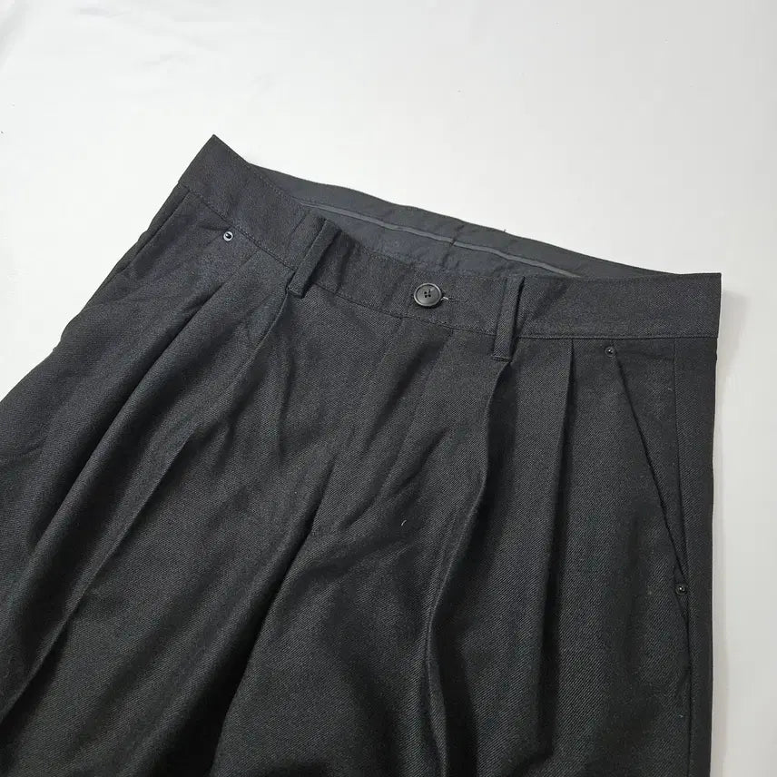 [BUNJANG] Maison Mineed Saint Two-Tuck Wide Silk Slacks Pants / 메종미네드 세인트 투턱 와이드 실크 슬랙스 팬츠 바지 48 (거의새상품)