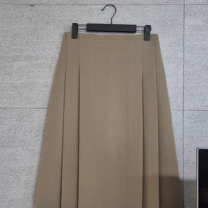 [BUNJANG] Pleated Midi Skirt Brown M / 플리츠 미디 스커트 브라운 M