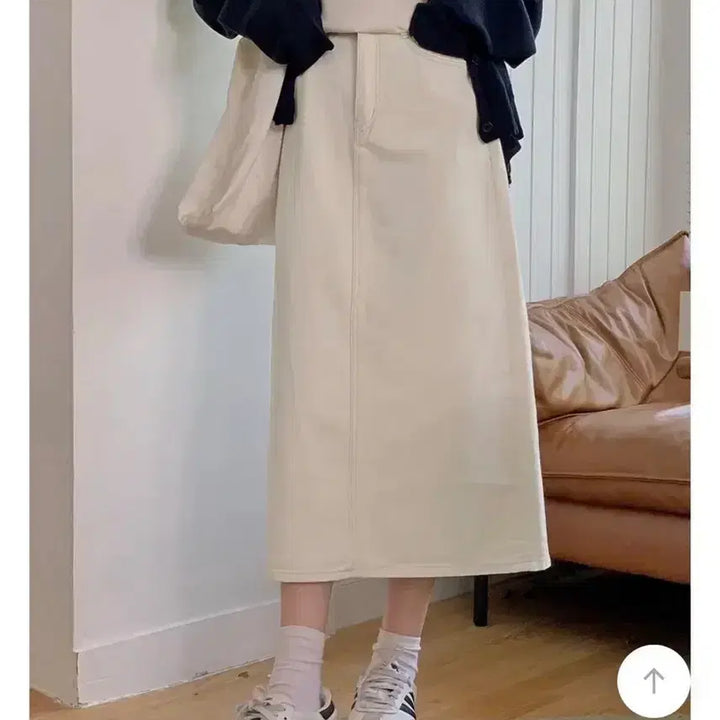[BUNJANG] Hotping Slit Long Skirt / (새상품)핫핑 트임롱스커트