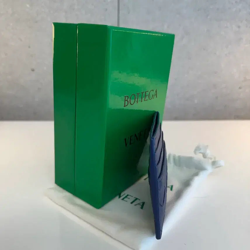 [BUNJANG] Bottega Veneta Intrecciato Card Holder Navy (Unused) / 보테가베네타 인트레치아토 카드지갑 네이비(미사용)