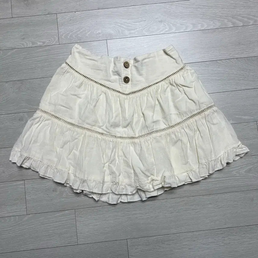 [BUNJANG] Zara Ruffled Bohemian Mini Skirt - Size S / 무료배송 자라 프릴 보헤미안 베이비 미니 스커트 S 치마